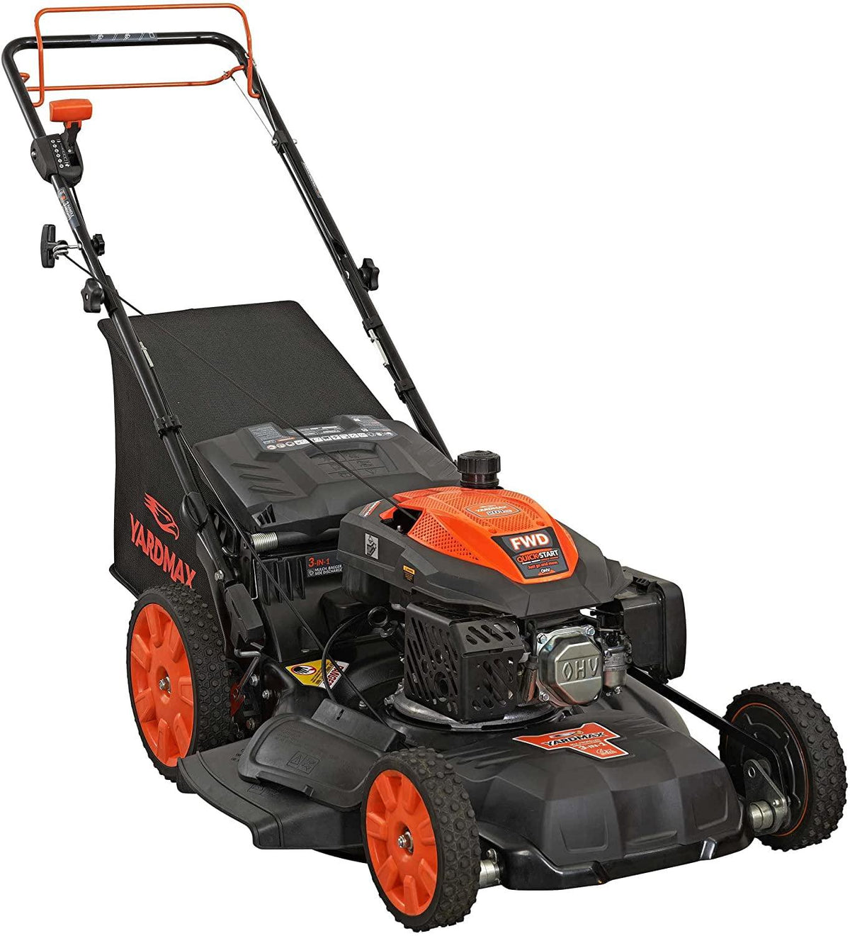 YG2860 22¡ä¡ä 201cc 3-in-1 Gas Self-Propelled Lawn Mower with CVT and High Wheels