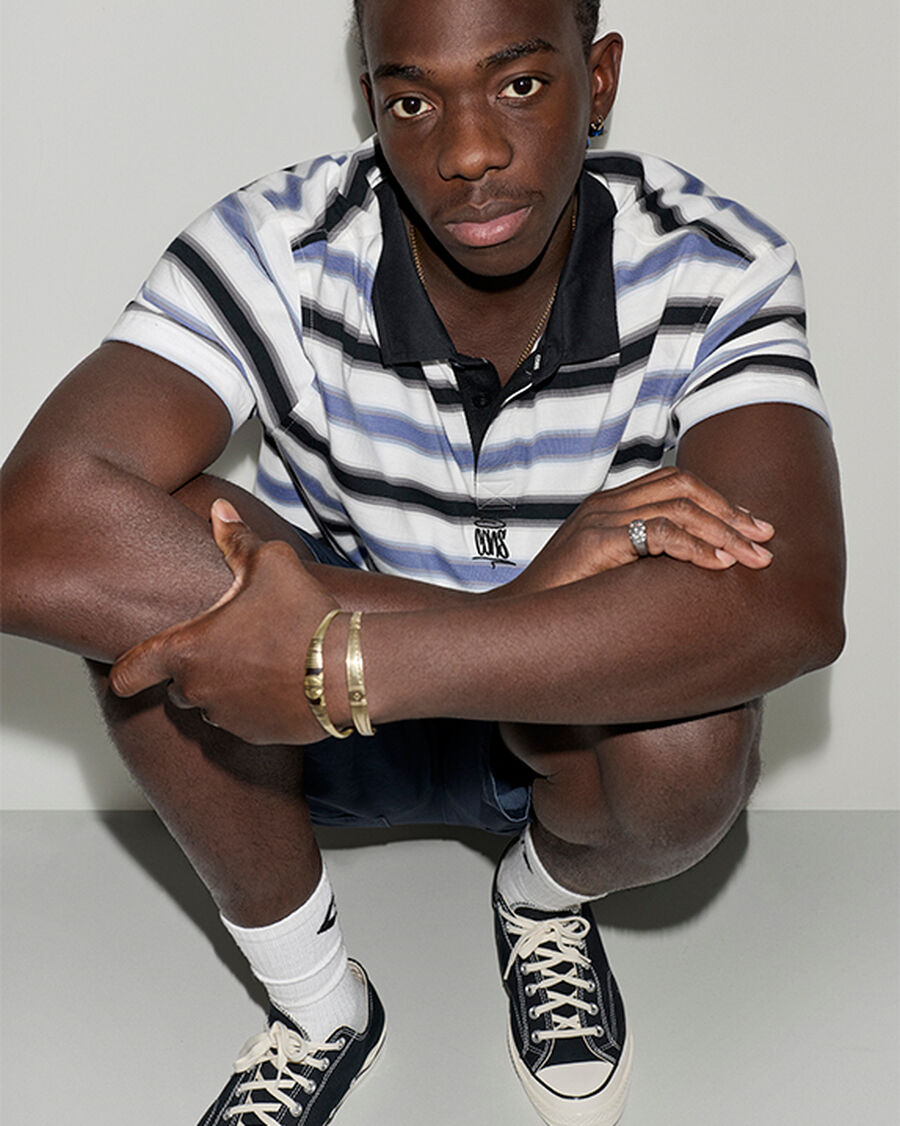 CONS Script Stripe Polo Shirt Men’s Top