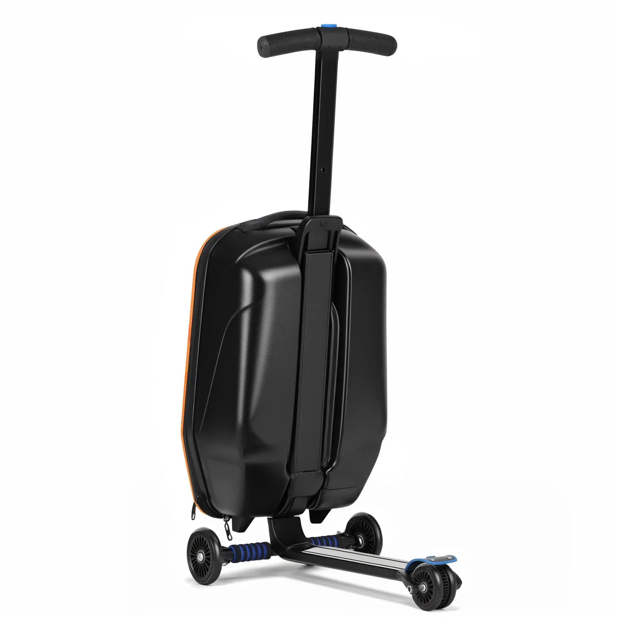 Advwin Scooter Luggage for Kids & Adults, Hardside Ride on Suitcase for Kids Ages 4-15 Multifunctional Lightweight Foldable Carry on Luggage with Wheels Ride on for Children Teenagers, Pink
