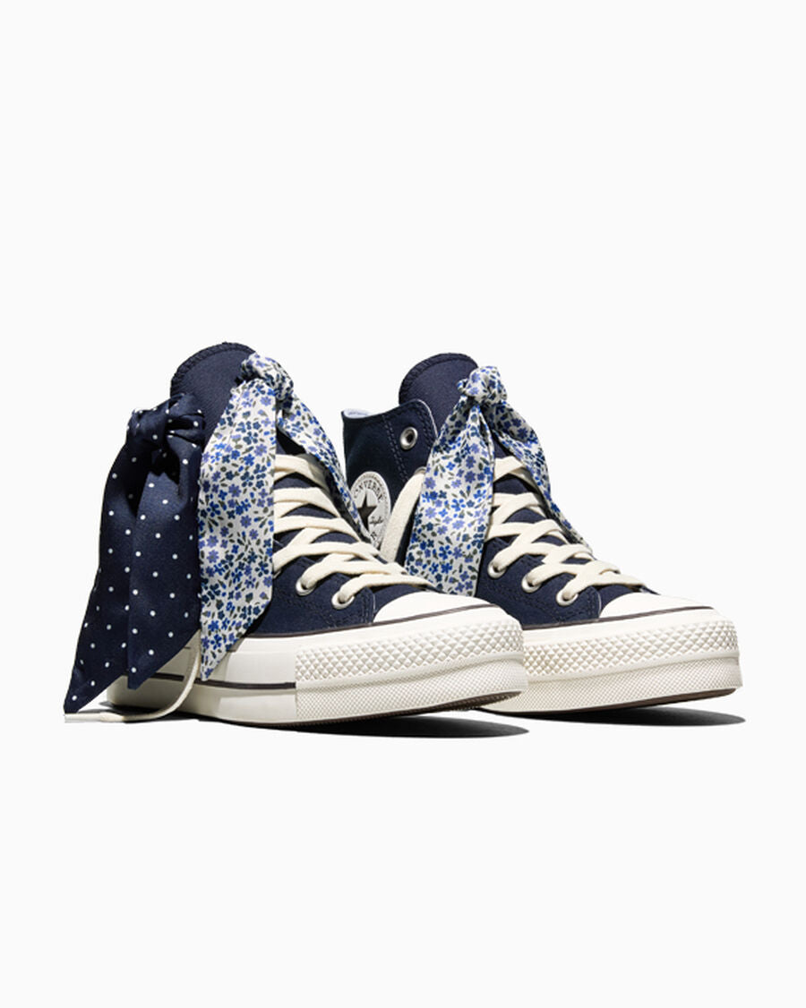 Chuck Taylor All Star Lift Platform Scarf Bow Women’s High Top Shoe