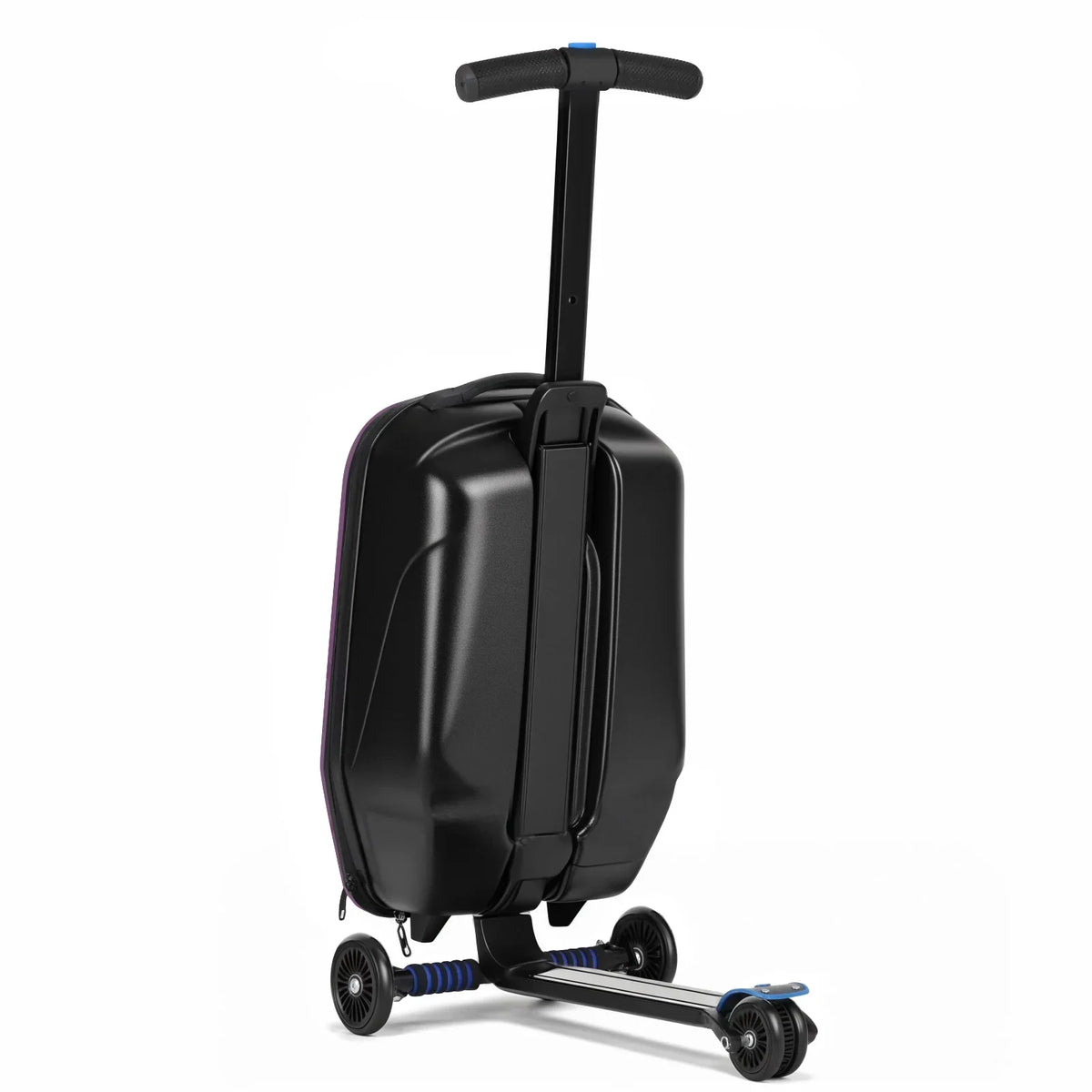 Advwin Scooter Luggage for Kids & Adults, Hardside Ride on Suitcase for Kids Ages 4-15 Multifunctional Lightweight Foldable Carry on Luggage with Wheels Ride on for Children Teenagers, Pink