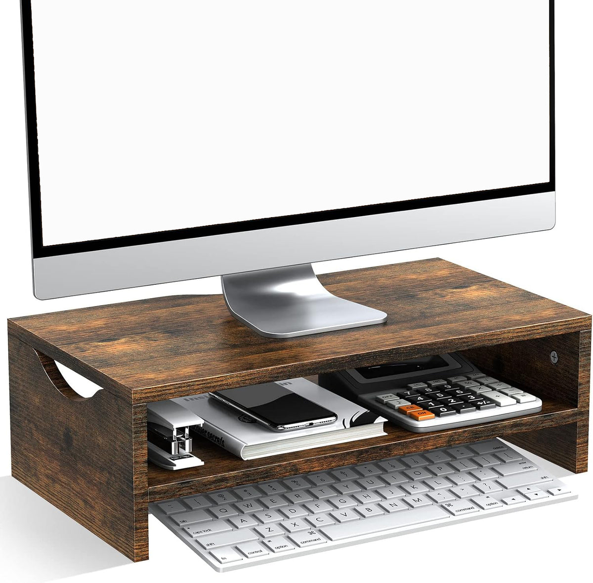 Desktop Riser with Storage Shelf