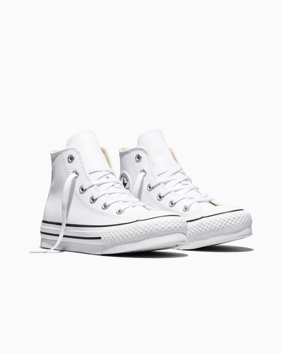 Chuck Taylor All Star EVA Lift Platform Leather Little Kids High Top Shoe