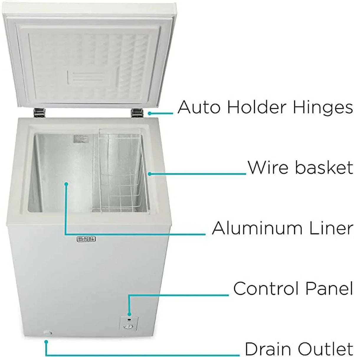 Black?�� BCFK356 3.5-Cubic-Foot Chest Freezer, White