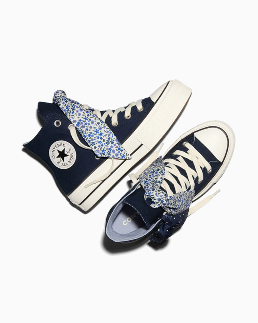 Chuck Taylor All Star Lift Platform Scarf Bow Women’s High Top Shoe