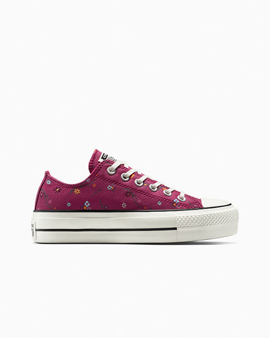 Chuck Taylor All Star Lift Platform Embroidered Floral Patchwork Women’s Low Top Shoe