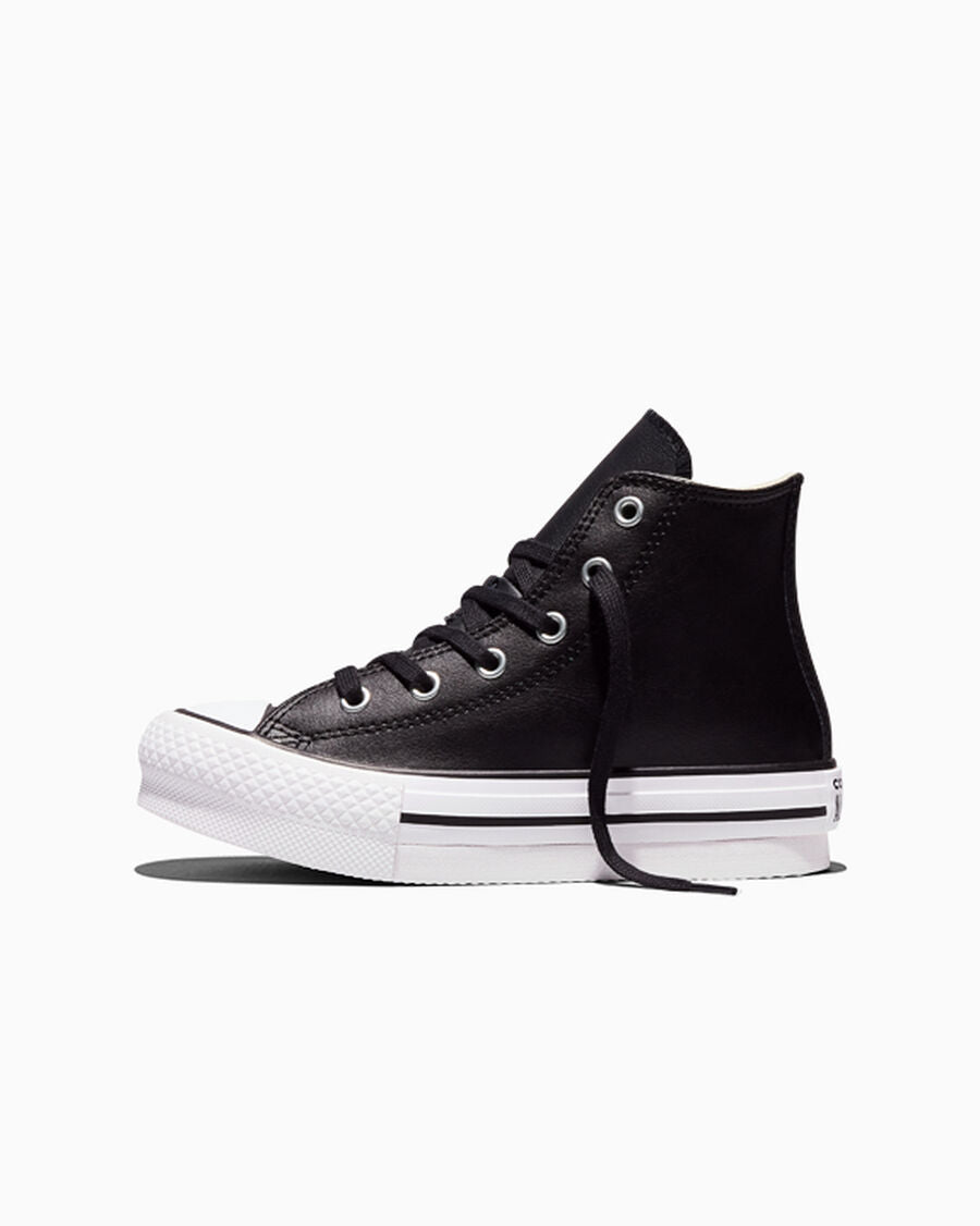 Chuck Taylor All Star EVA Lift Platform Leather Little Kids High Top Shoe